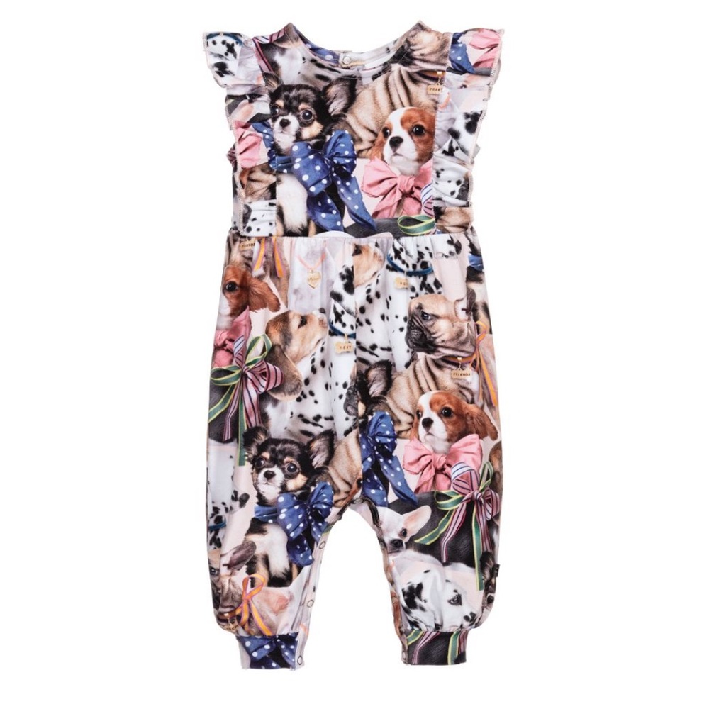 Molo Puppy Toddler Girl Organic Jumpsuit